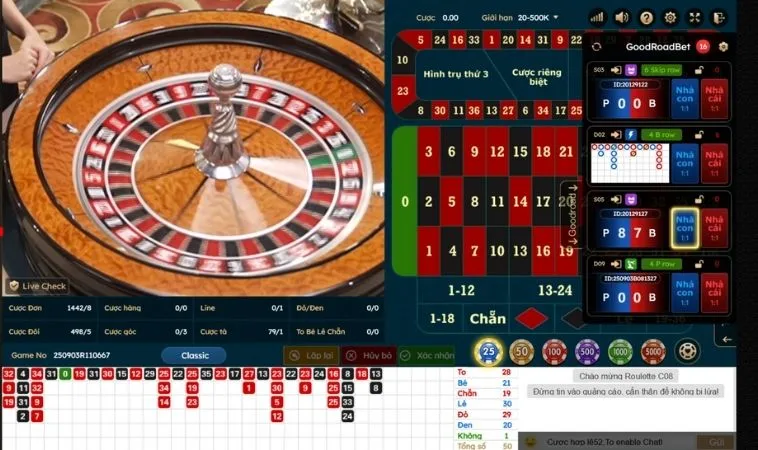 Bàn cược Roulette Nhà Cái TT128