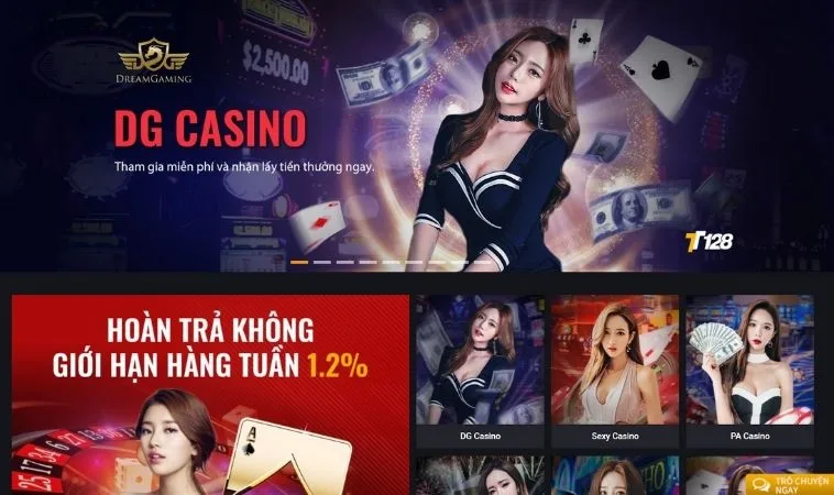 Khám Phá Thiên Đường Casino Online Tại TT128 Đẳng Cấp Quốc Tế Thưởng Lớn Ngay 1 Sảnh casino online TT128 thiết kế giao diện đẹp, chuyên nghiệp